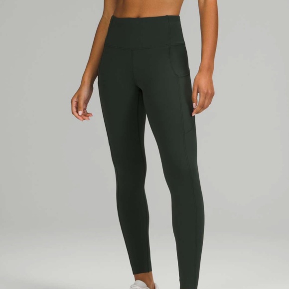 lululemon athletica Pants - Lululemon⎜Fast and Free High-Rise Tight 28" *Brushed⎜Rainforest Green